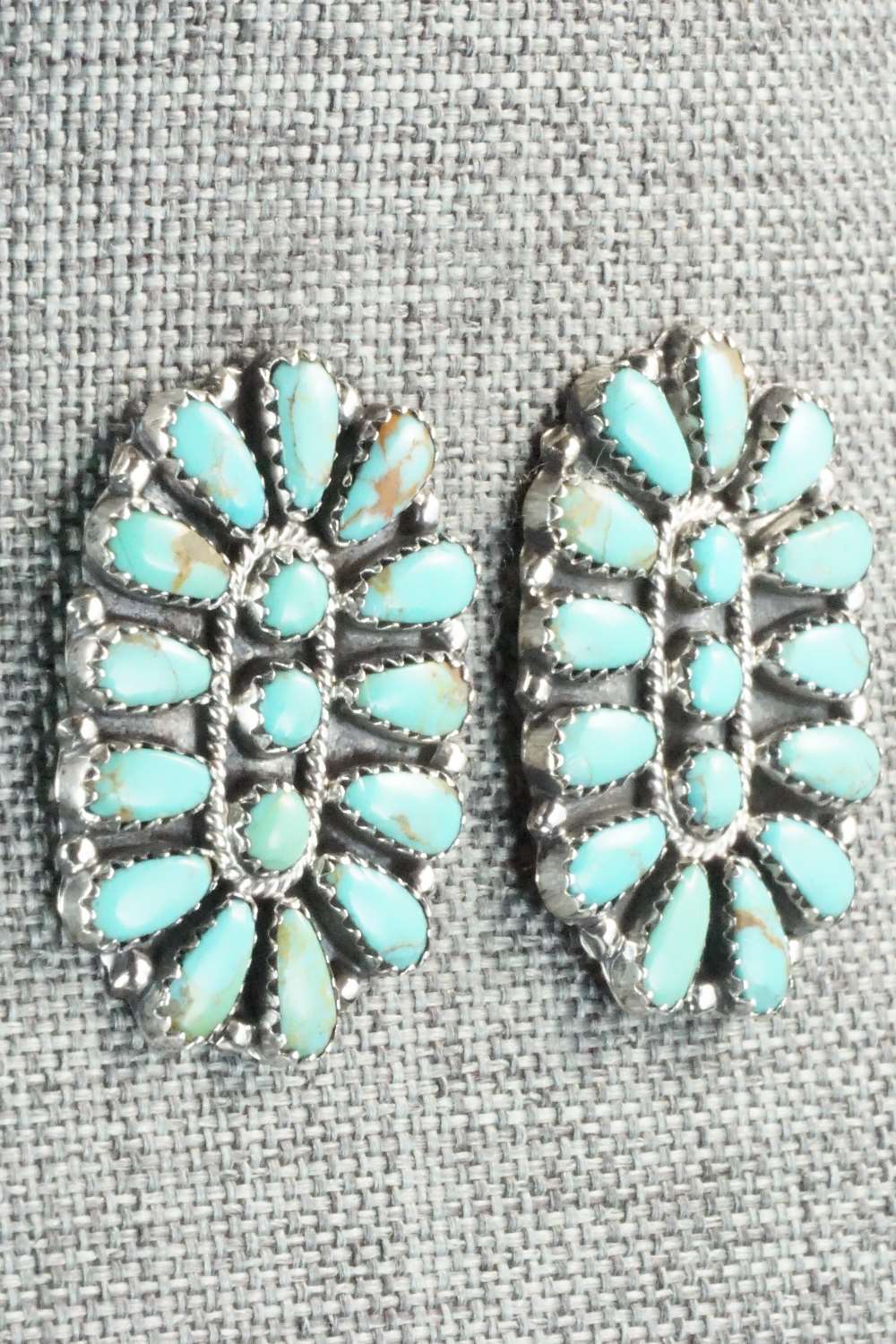 Turquoise & Sterling Silver Earrings - Zeita Begay