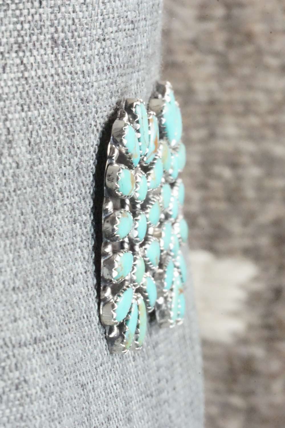 Turquoise & Sterling Silver Earrings - Zeita Begay