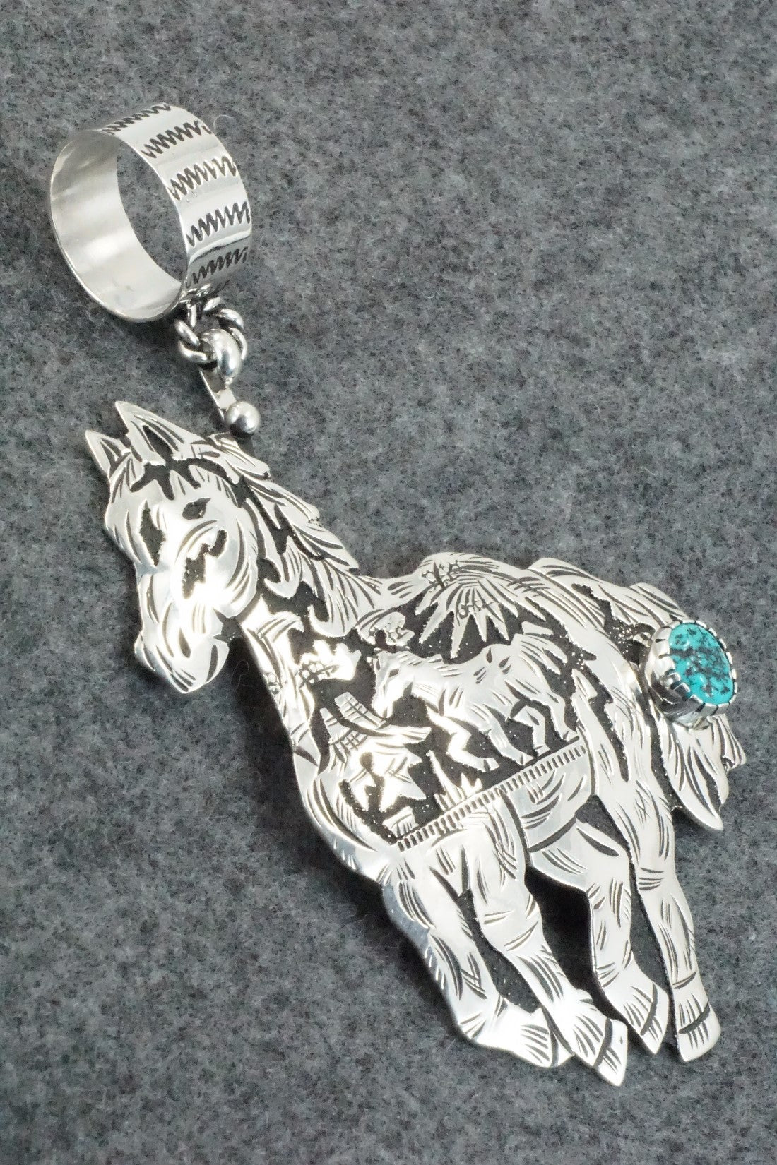 Turquoise & Sterling Silver Pendant - Richard Singer