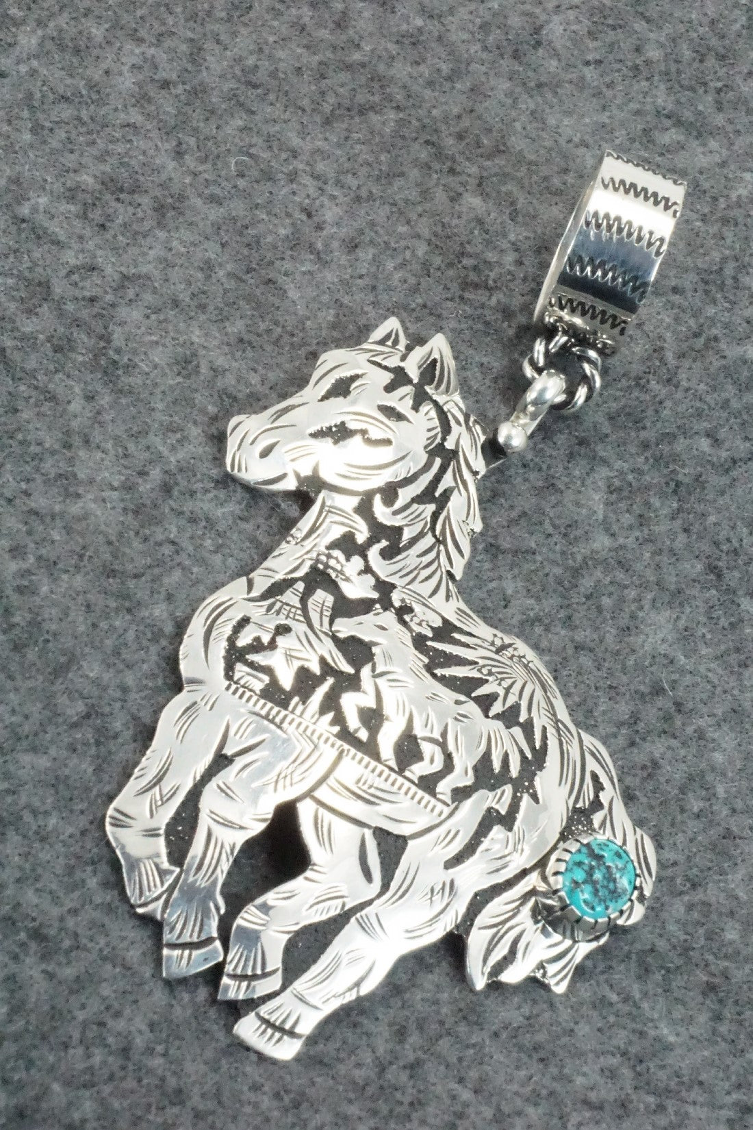 Turquoise & Sterling Silver Pendant - Richard Singer