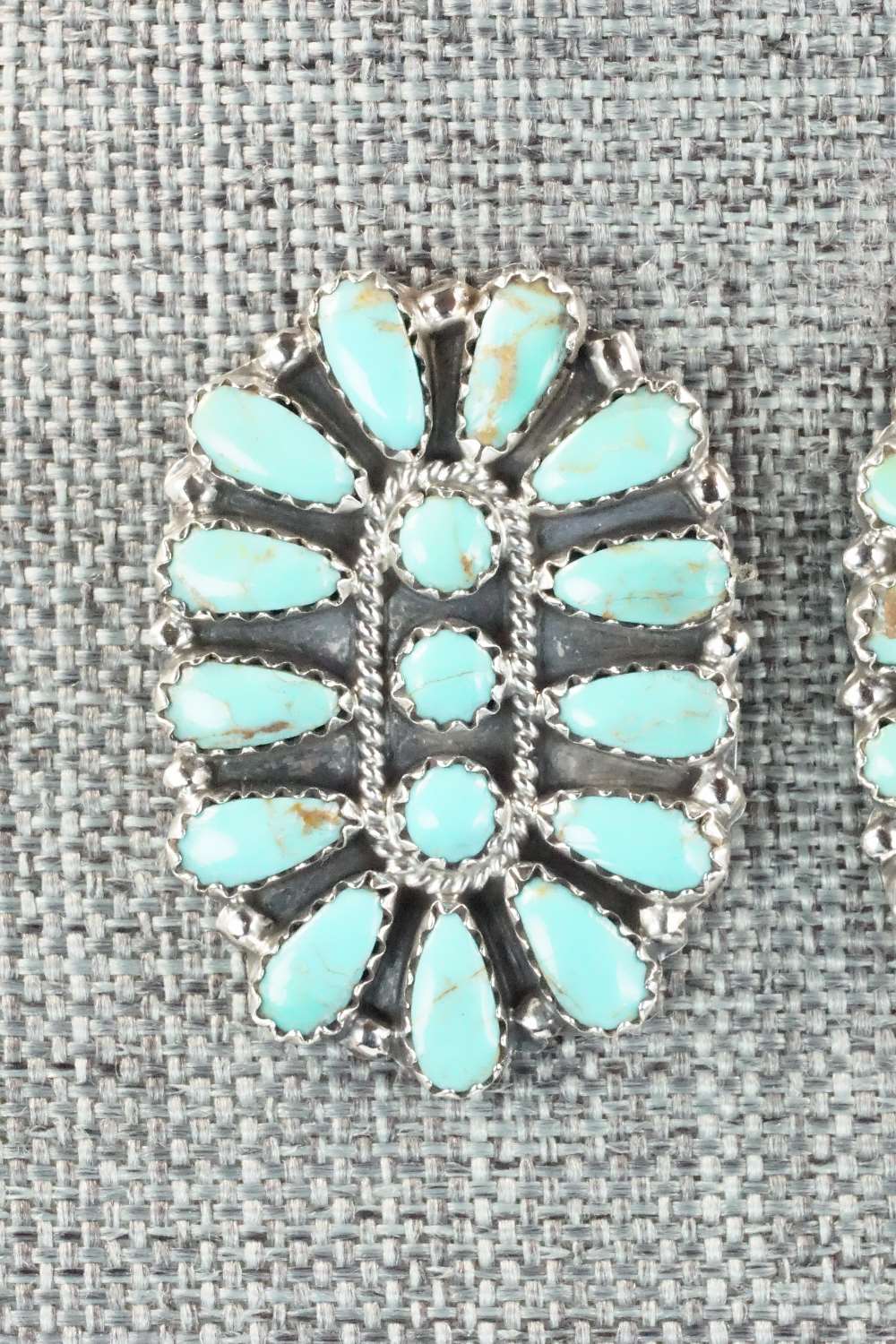 Turquoise & Sterling Silver Earrings - Zeita Begay