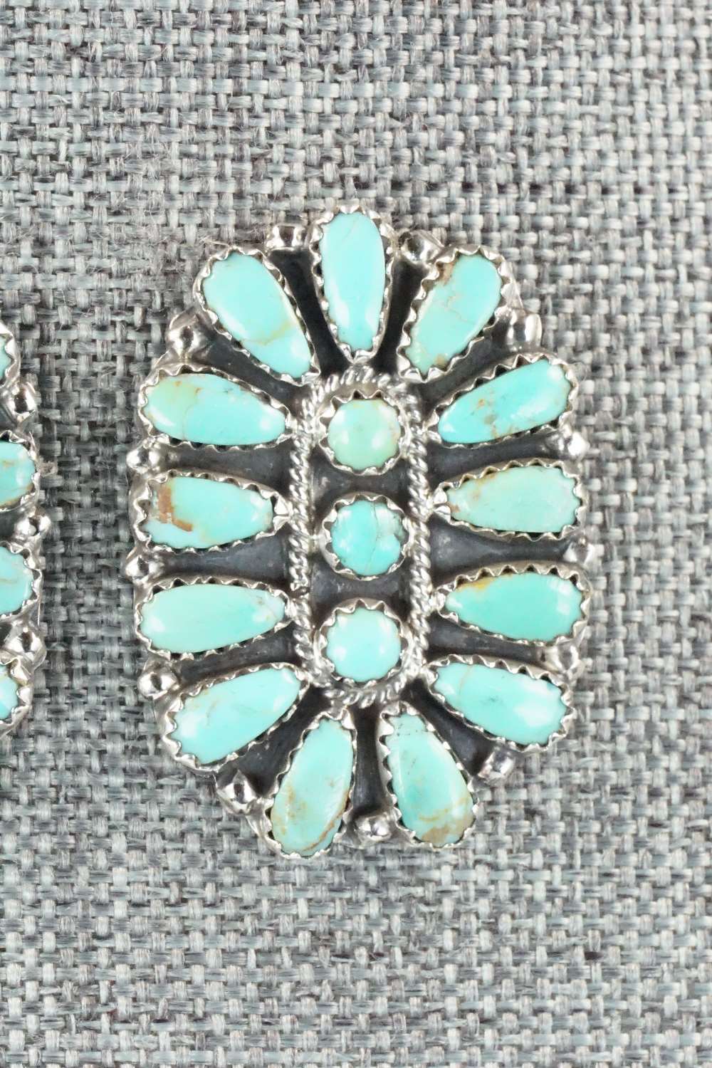 Turquoise & Sterling Silver Earrings - Zeita Begay