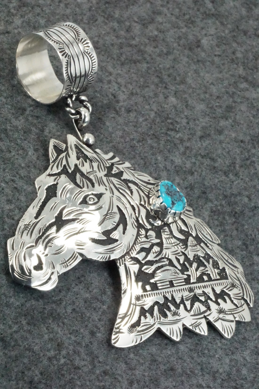 Turquoise & Sterling Silver Pendant - Richard Singer