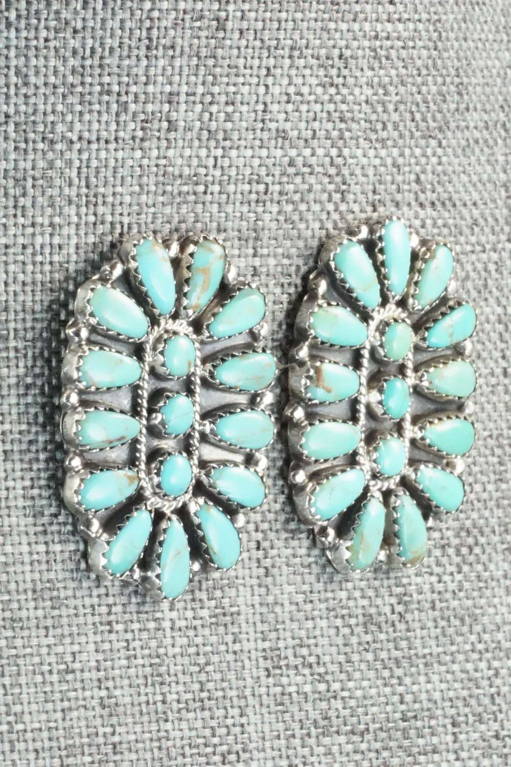 Turquoise & Sterling Silver Earrings - Zeita Begay