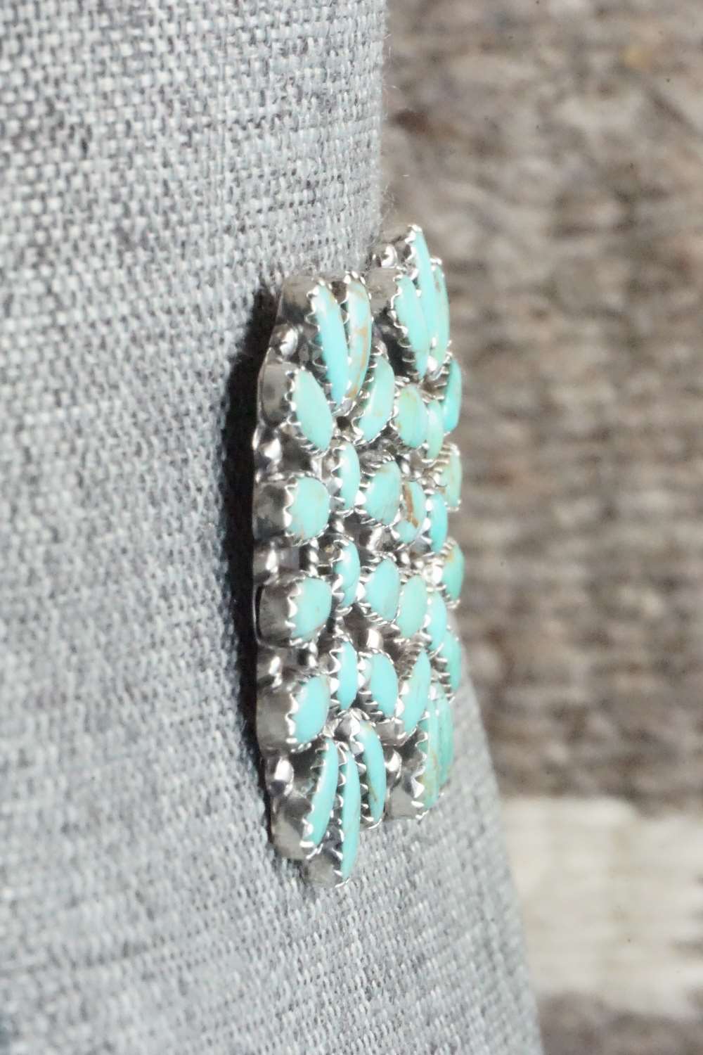 Turquoise & Sterling Silver Earrings - Zeita Begay