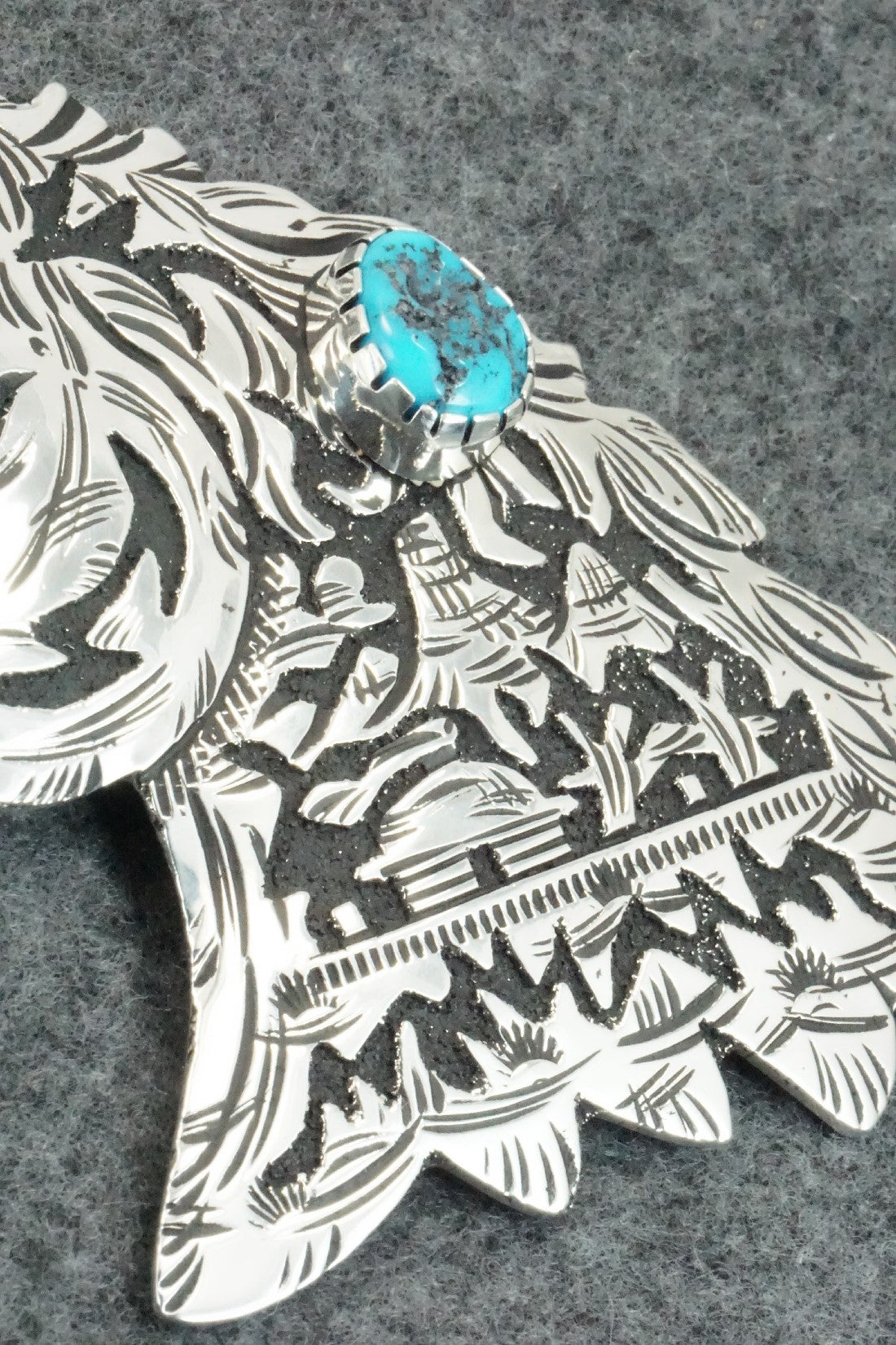 Turquoise & Sterling Silver Pendant - Richard Singer