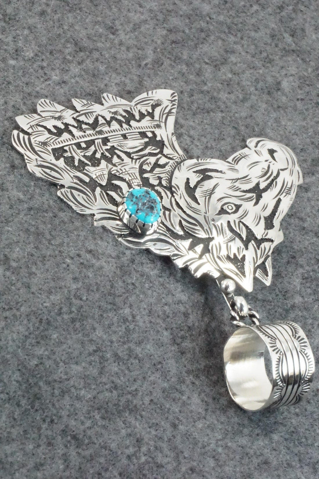 Turquoise & Sterling Silver Pendant - Richard Singer