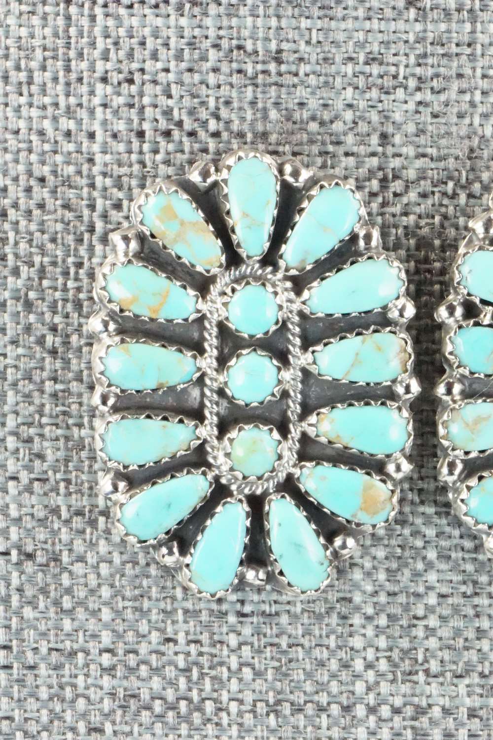 Turquoise & Sterling Silver Earrings - Zeita Begay
