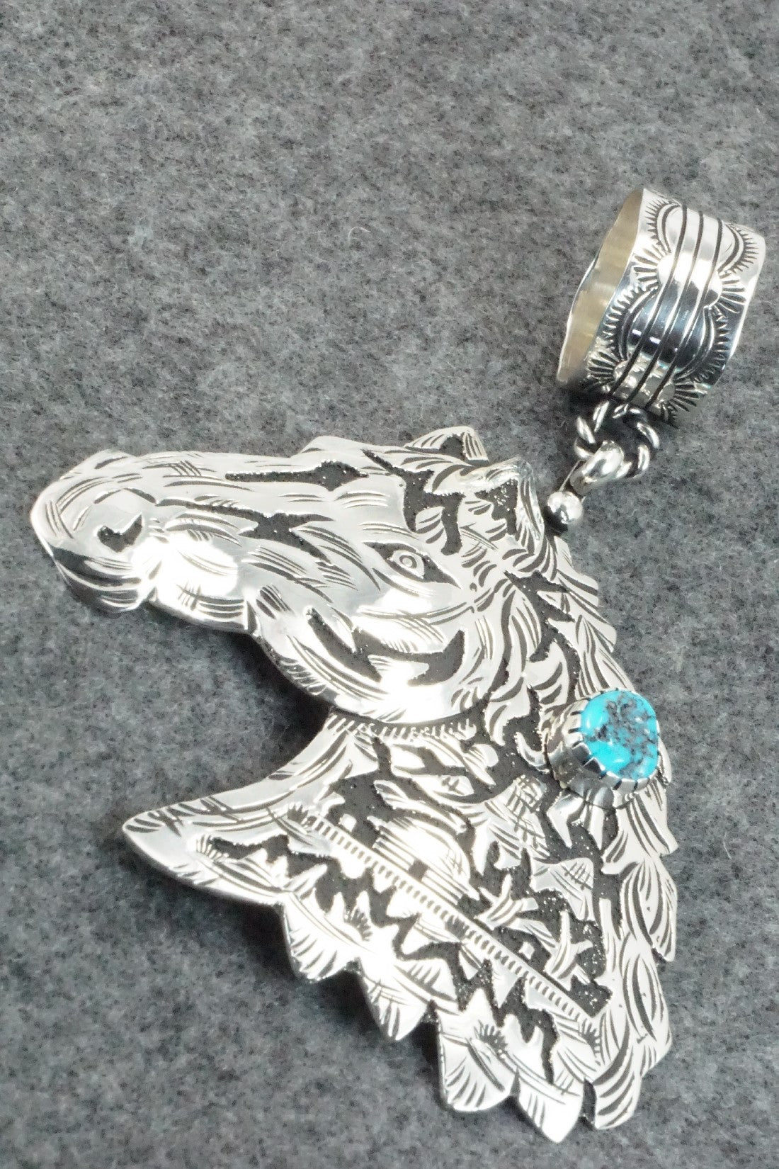 Turquoise & Sterling Silver Pendant - Richard Singer
