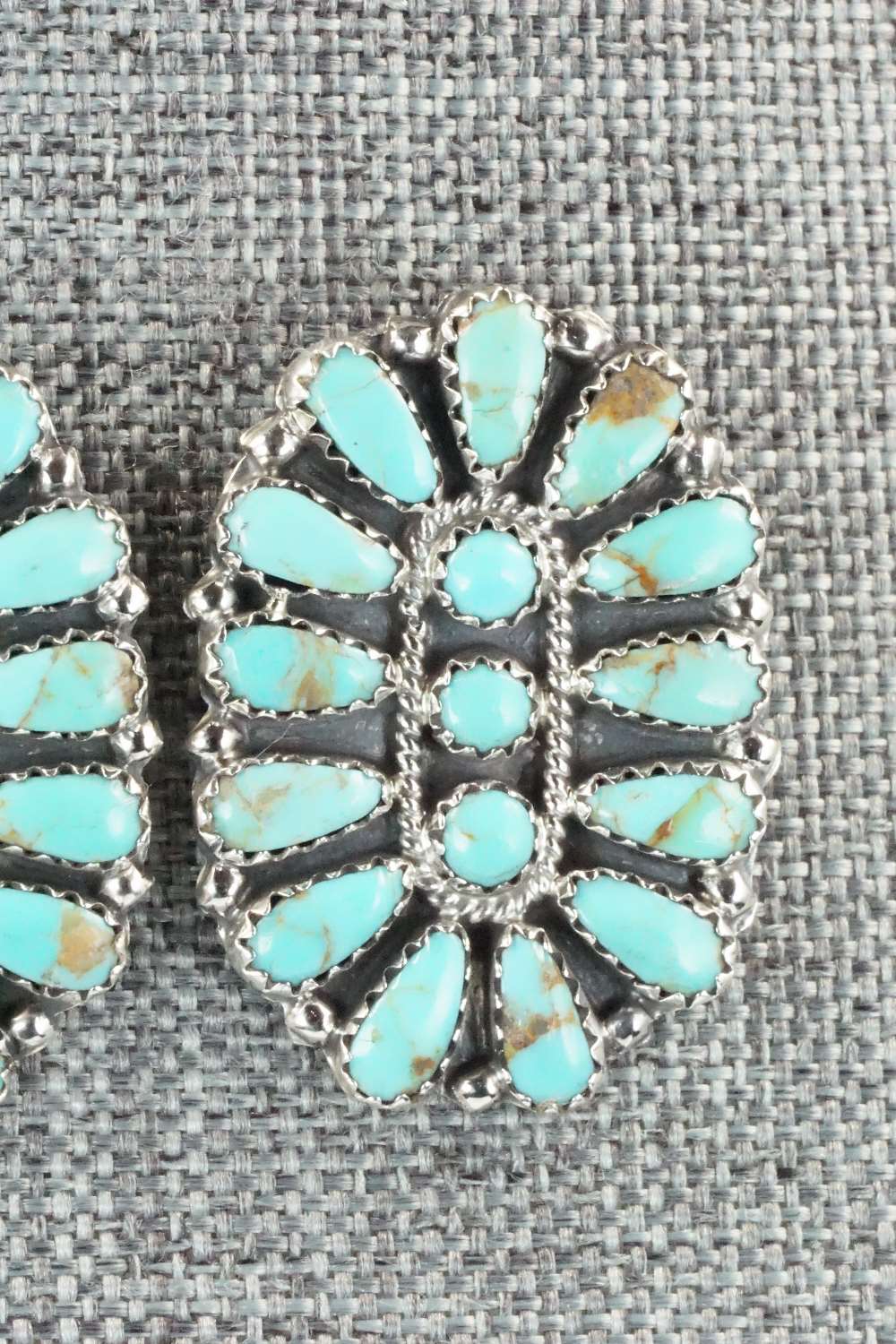 Turquoise & Sterling Silver Earrings - Zeita Begay