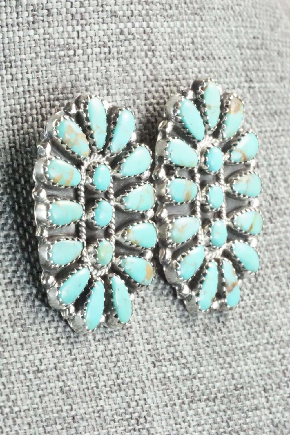 Turquoise & Sterling Silver Earrings - Zeita Begay