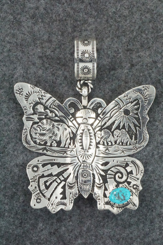 Turquoise & Sterling Silver Pendant - Richard Singer