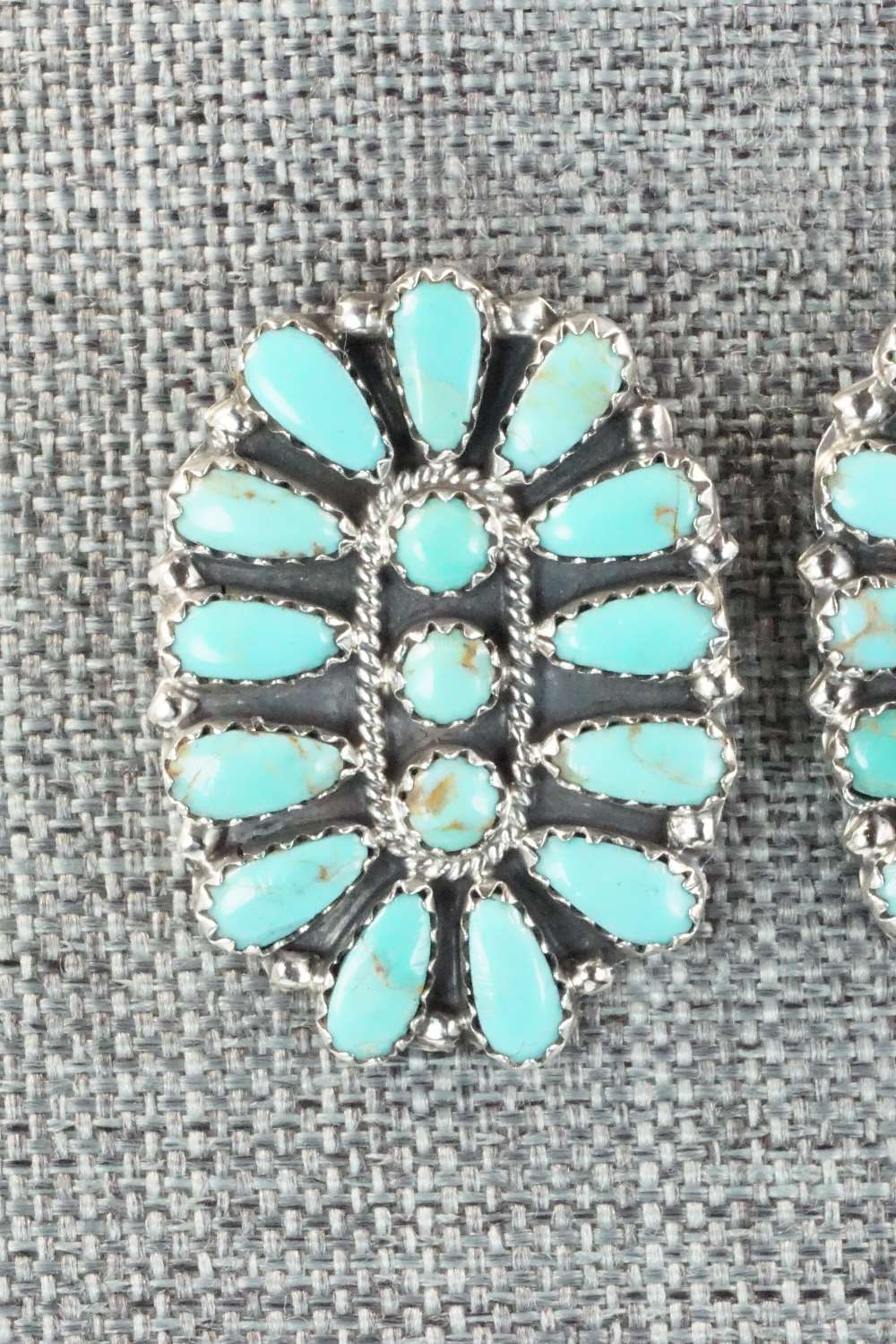 Turquoise & Sterling Silver Earrings - Zeita Begay