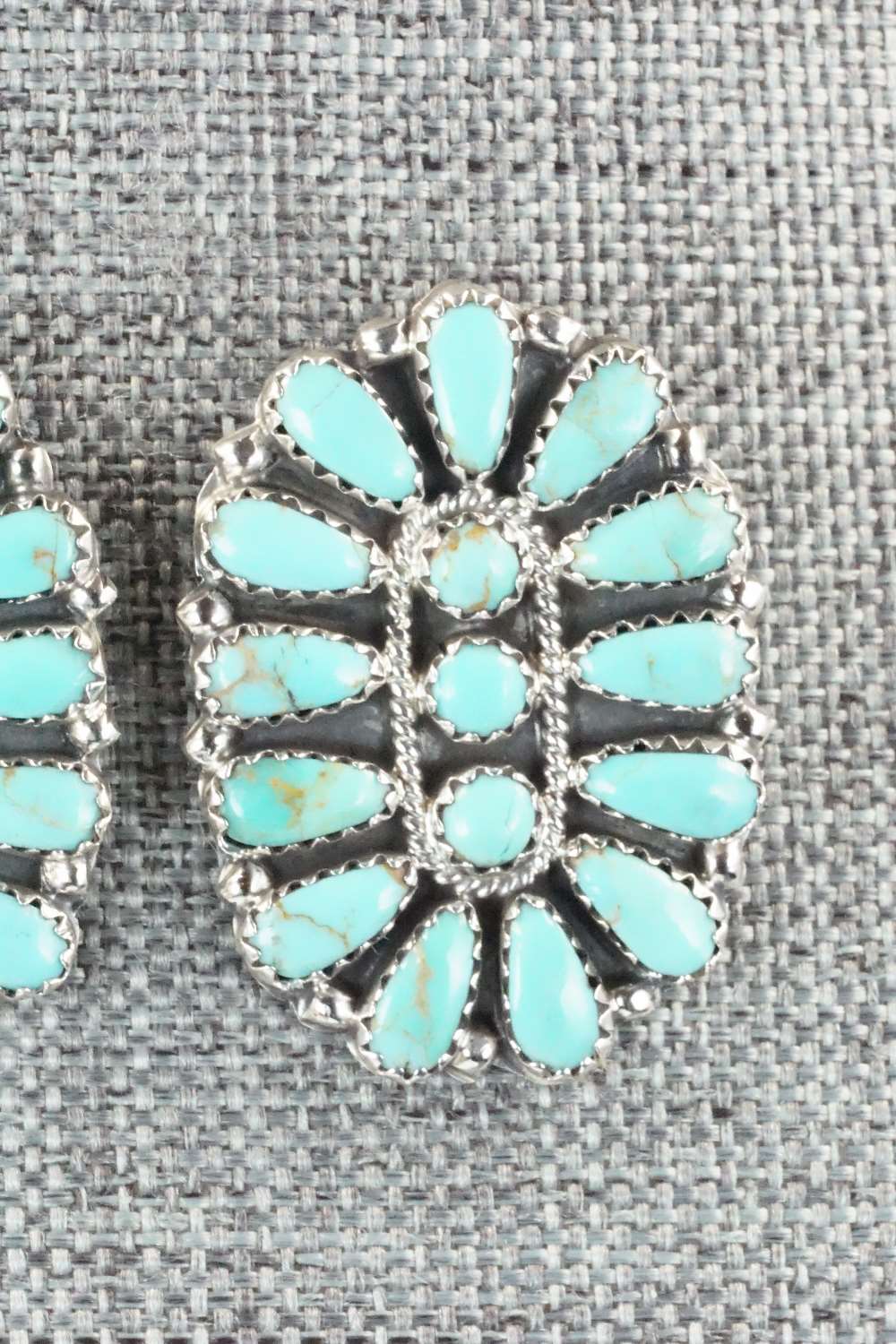 Turquoise & Sterling Silver Earrings - Zeita Begay
