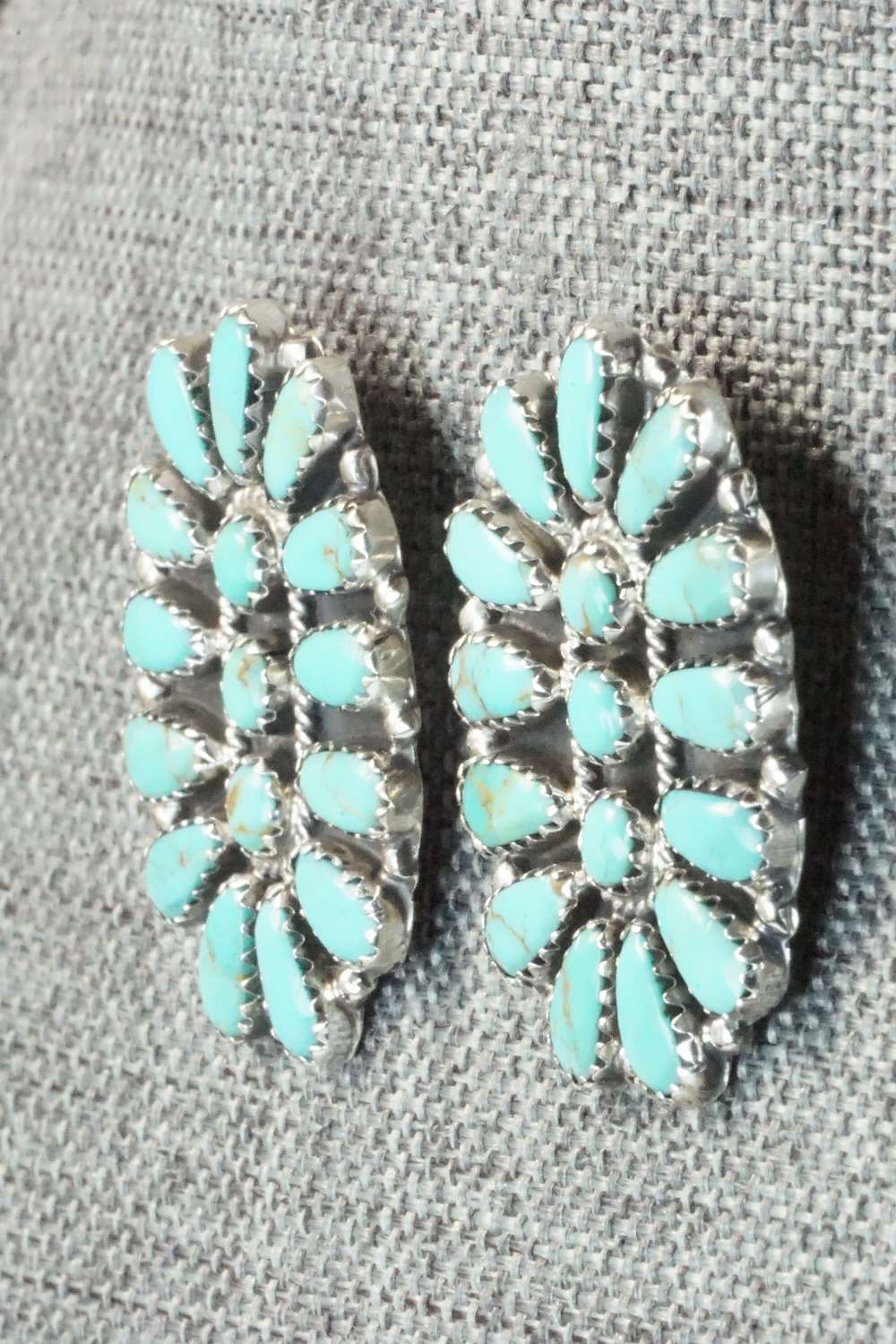 Turquoise & Sterling Silver Earrings - Zeita Begay