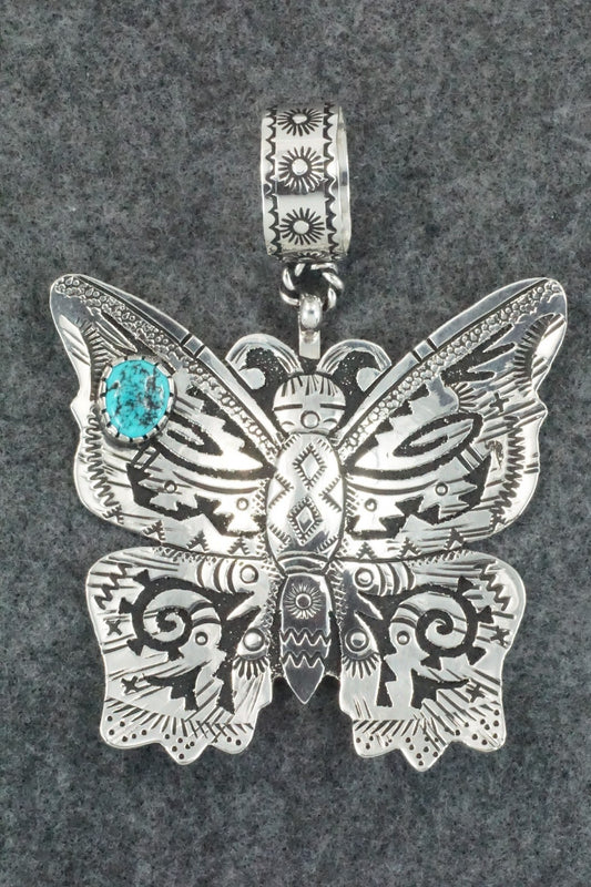 Turquoise & Sterling Silver Pendant - Richard Singer
