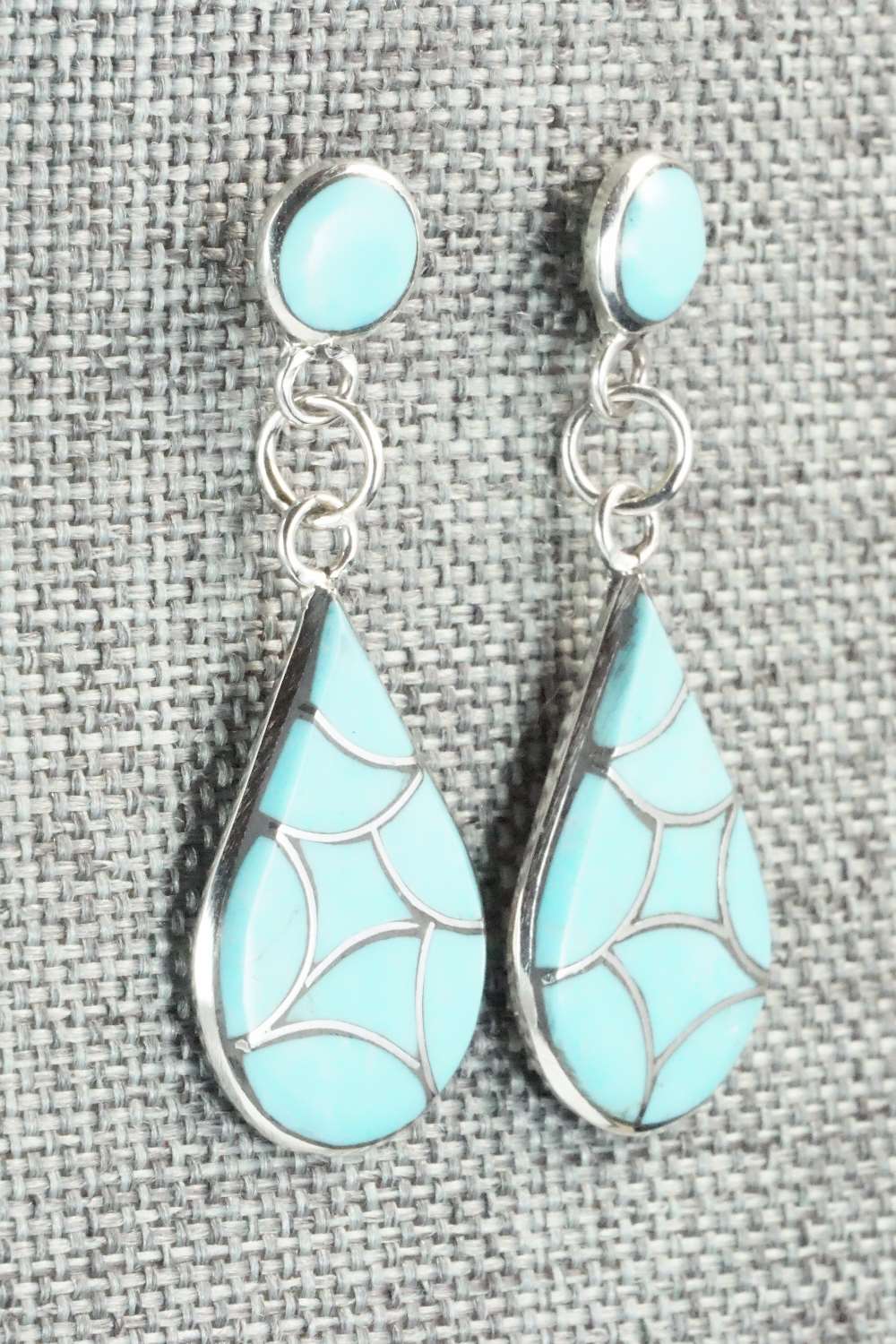 Turquoise & Sterling Silver Earrings - Delorna Lahi