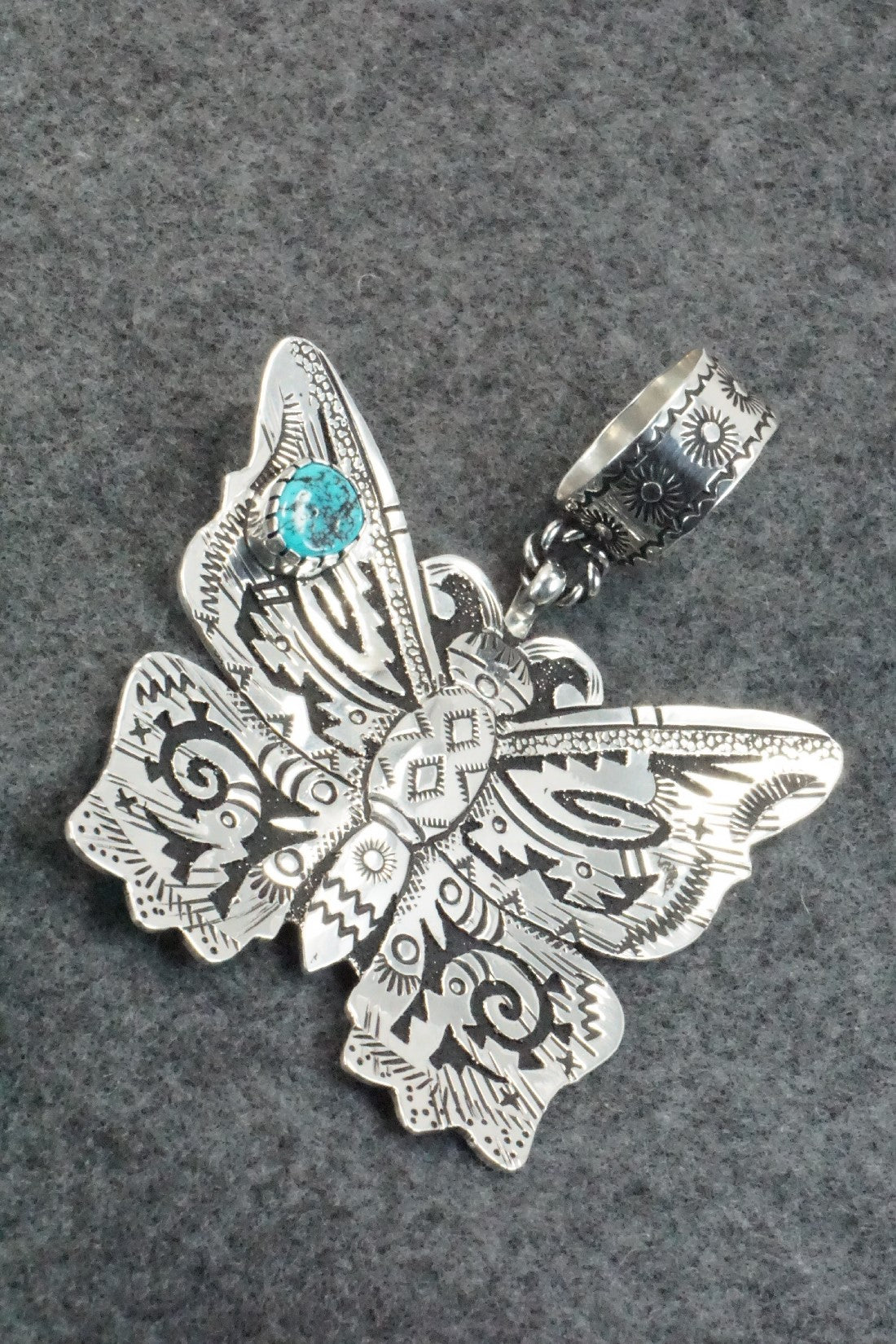Turquoise & Sterling Silver Pendant - Richard Singer