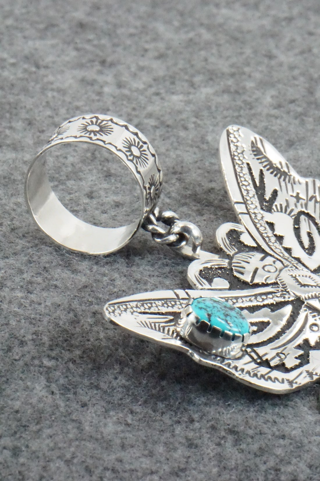 Turquoise & Sterling Silver Pendant - Richard Singer