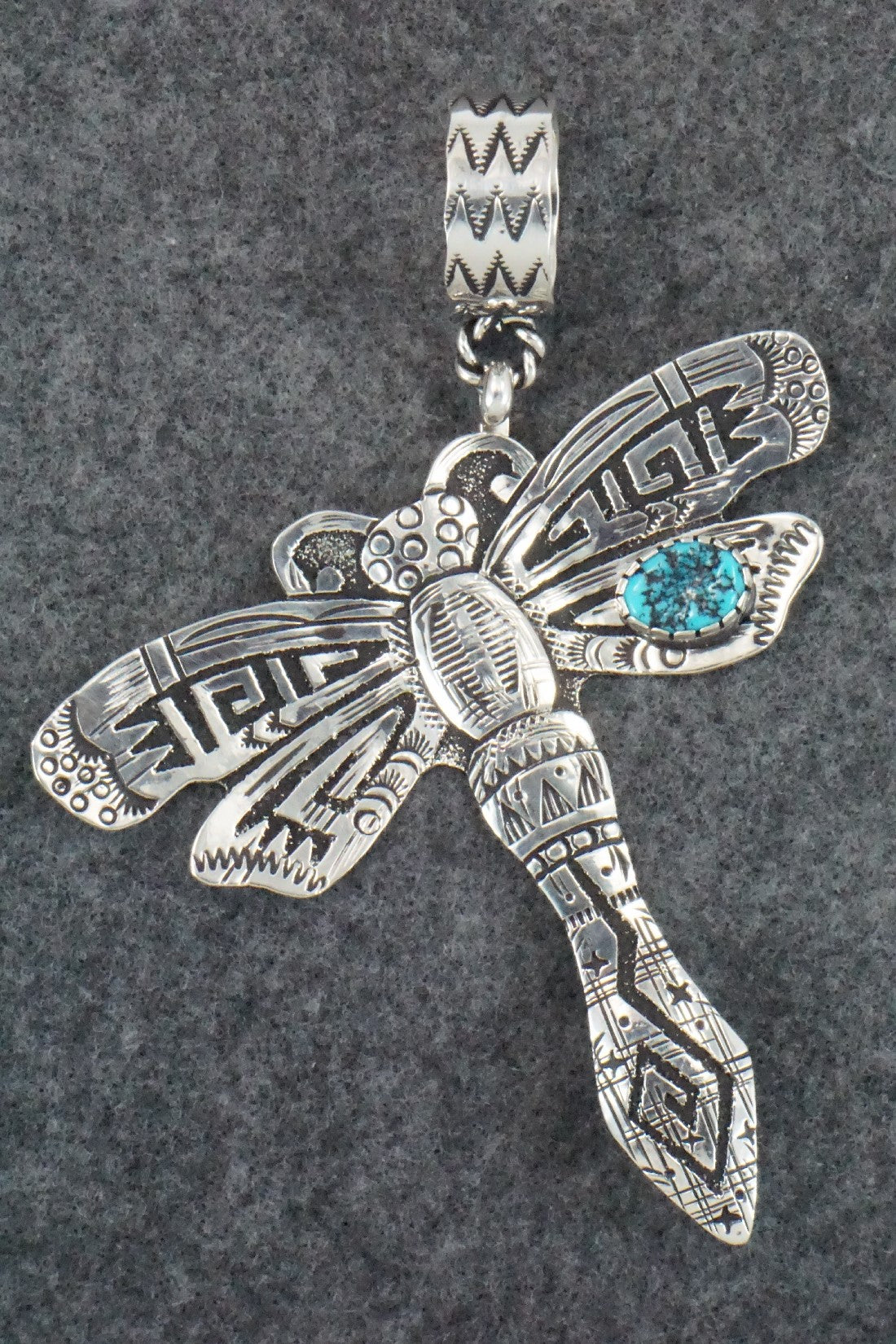 Turquoise & Sterling Silver Pendant - Richard Singer