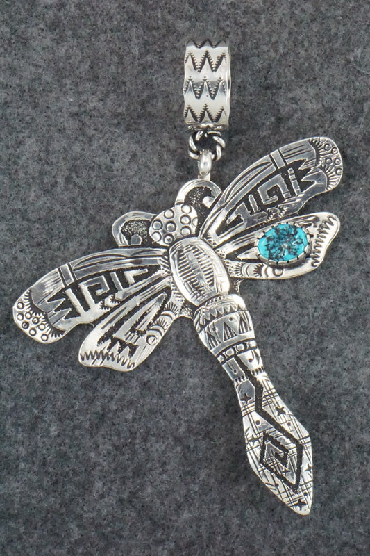 Turquoise & Sterling Silver Pendant - Richard Singer