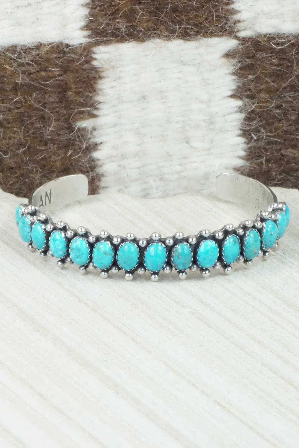 Turquoise & Sterling Silver Bracelet - Navajo