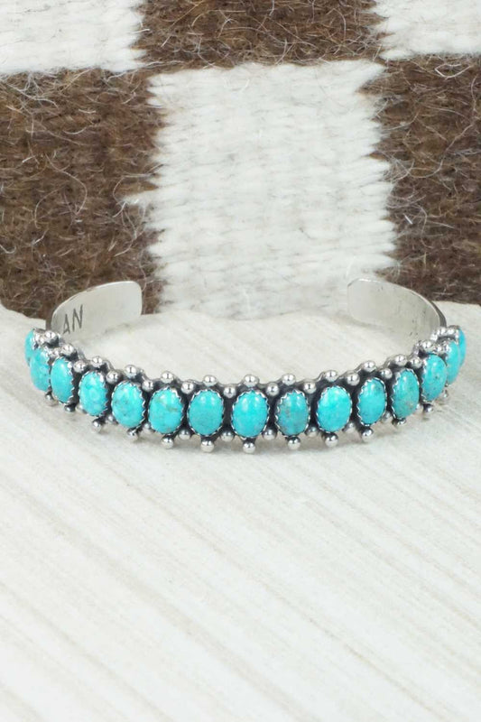 Turquoise & Sterling Silver Bracelet - Navajo