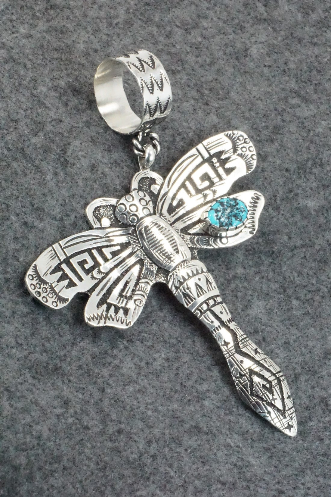 Turquoise & Sterling Silver Pendant - Richard Singer