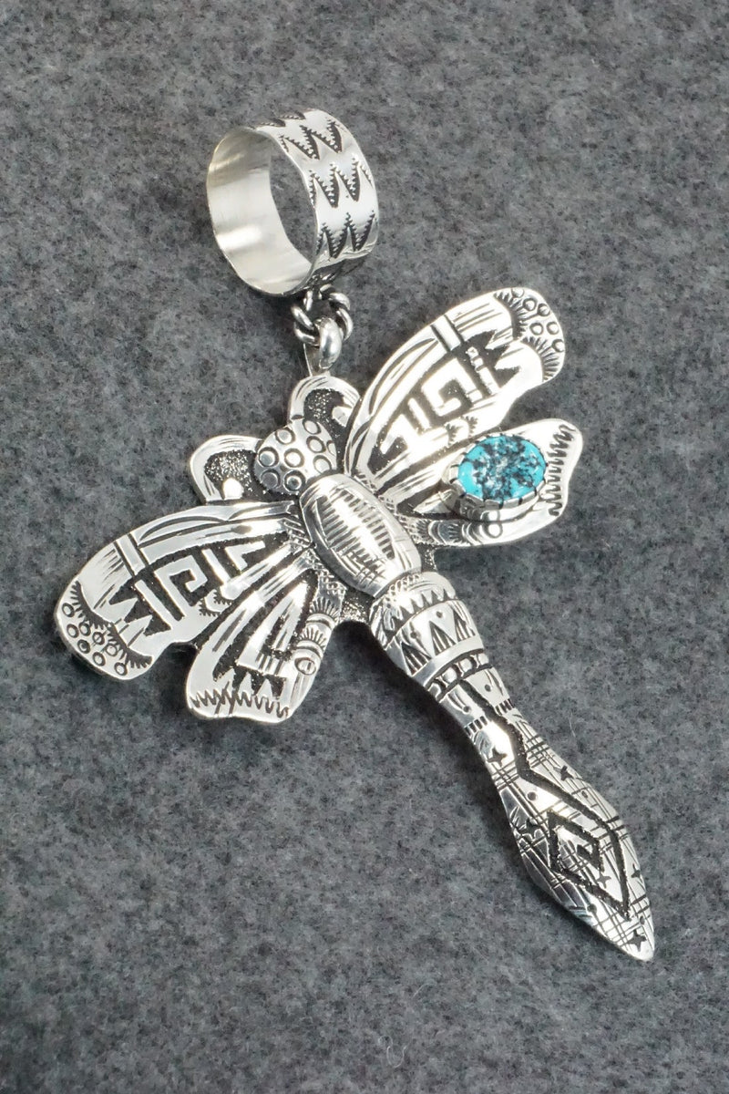 Turquoise & Sterling Silver Pendant - Richard Singer