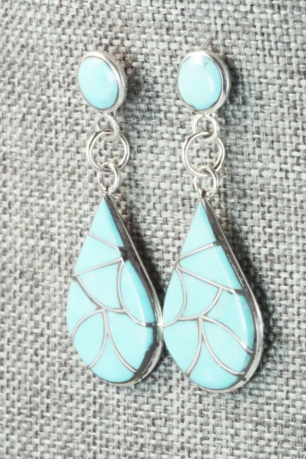 Turquoise & Sterling Silver Earrings - Delorna Lahi