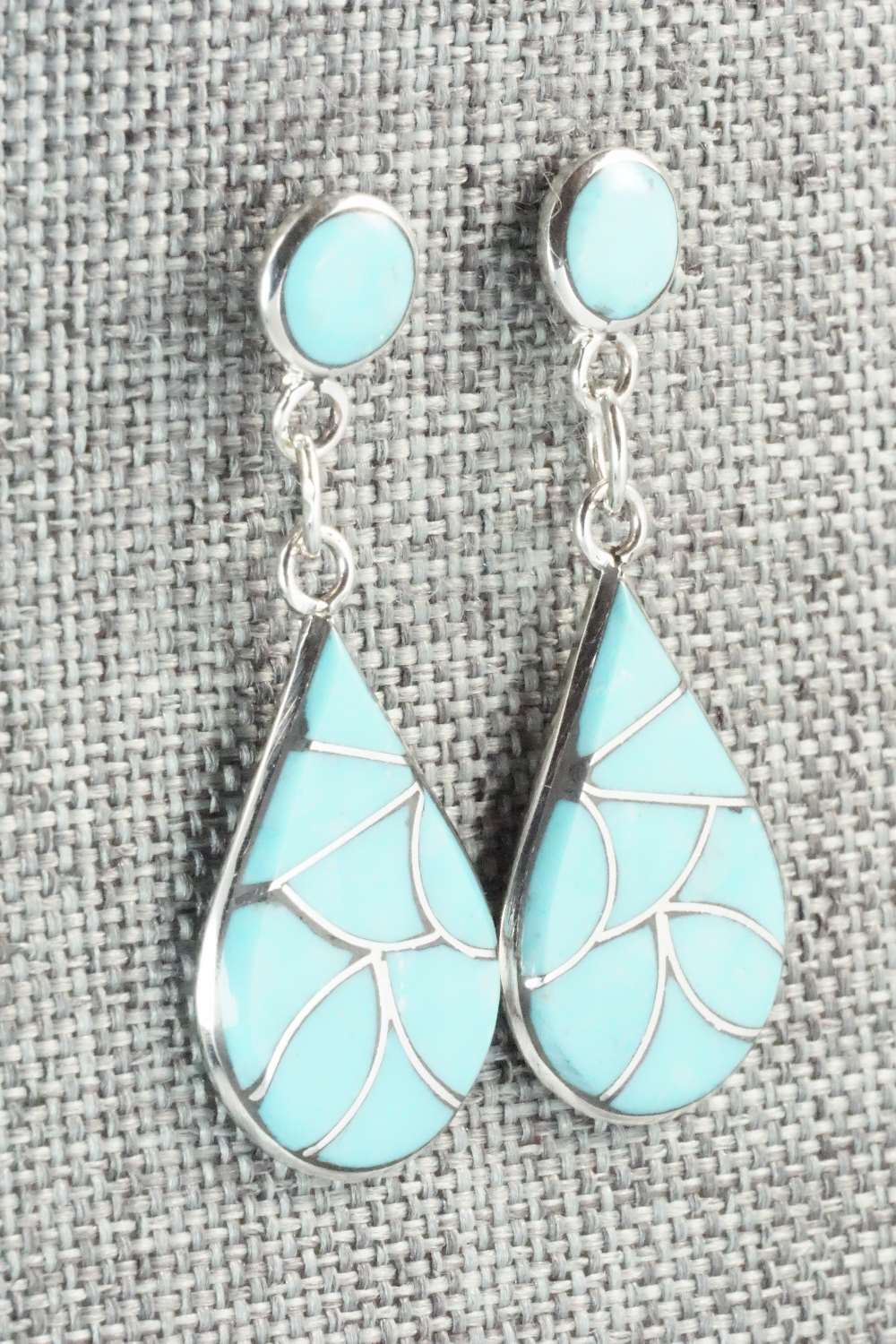 Turquoise & Sterling Silver Earrings - Delorna Lahi