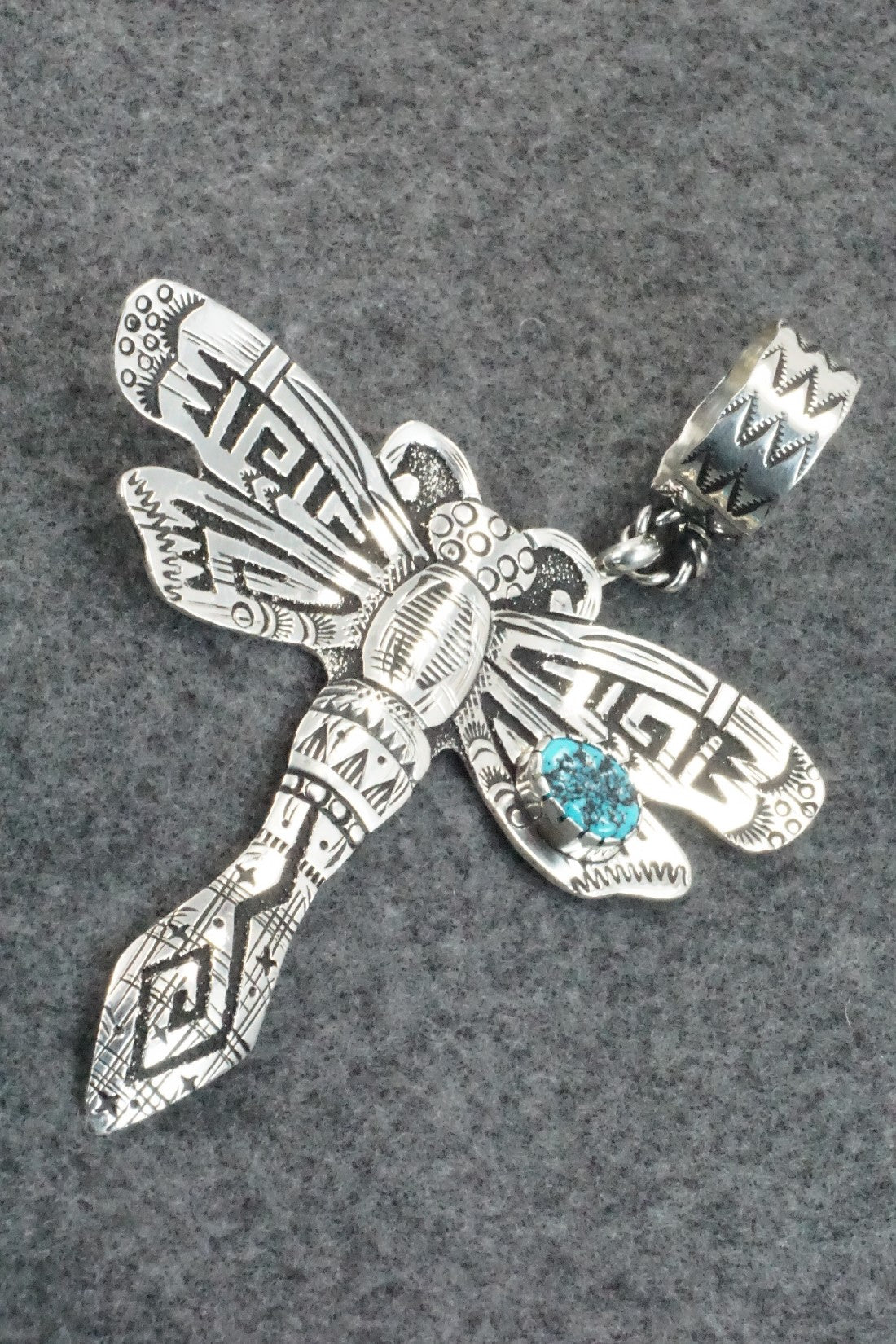 Turquoise & Sterling Silver Pendant - Richard Singer