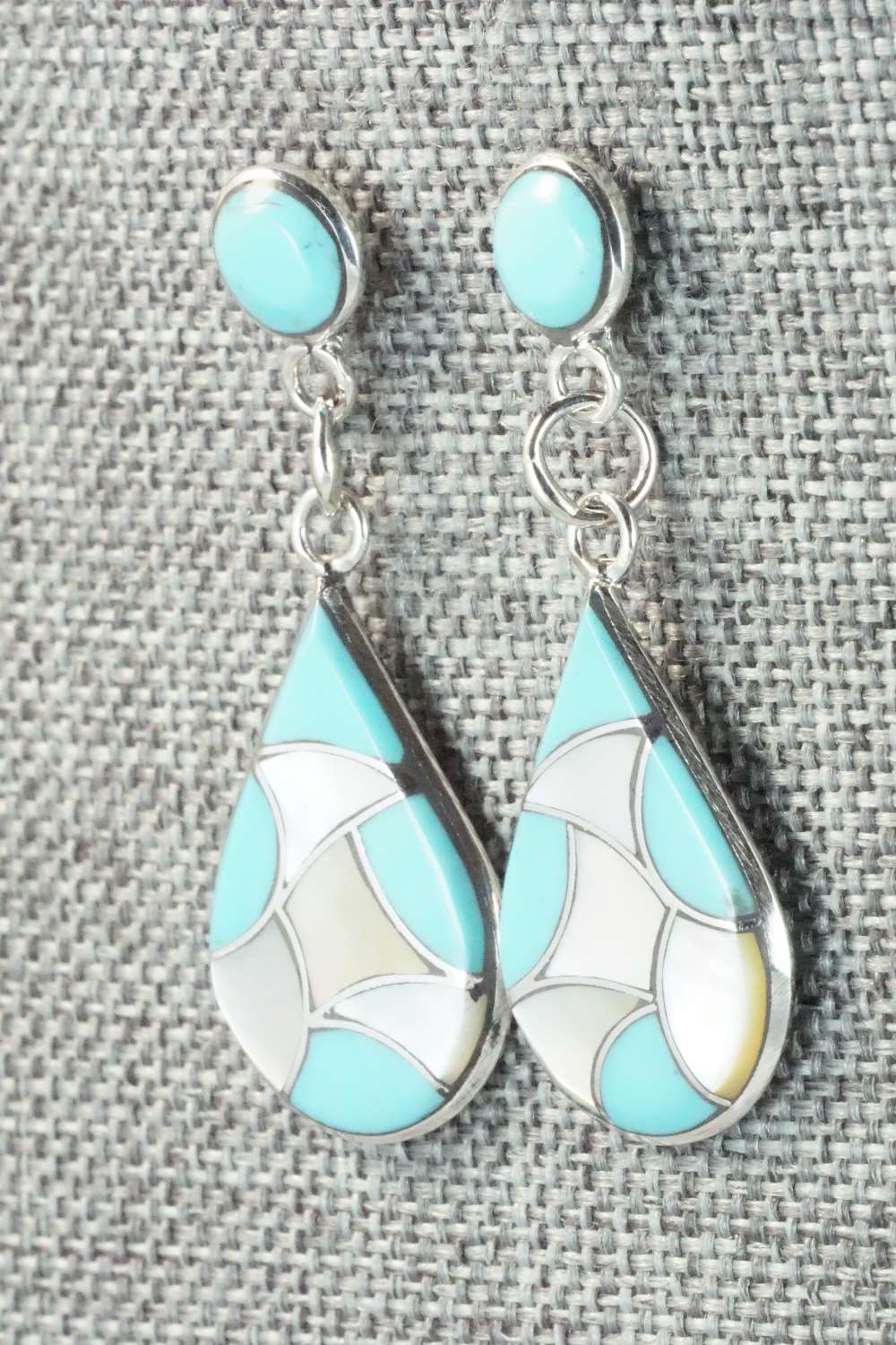 Turquoise & Sterling Silver Earrings - Delorna Lahi