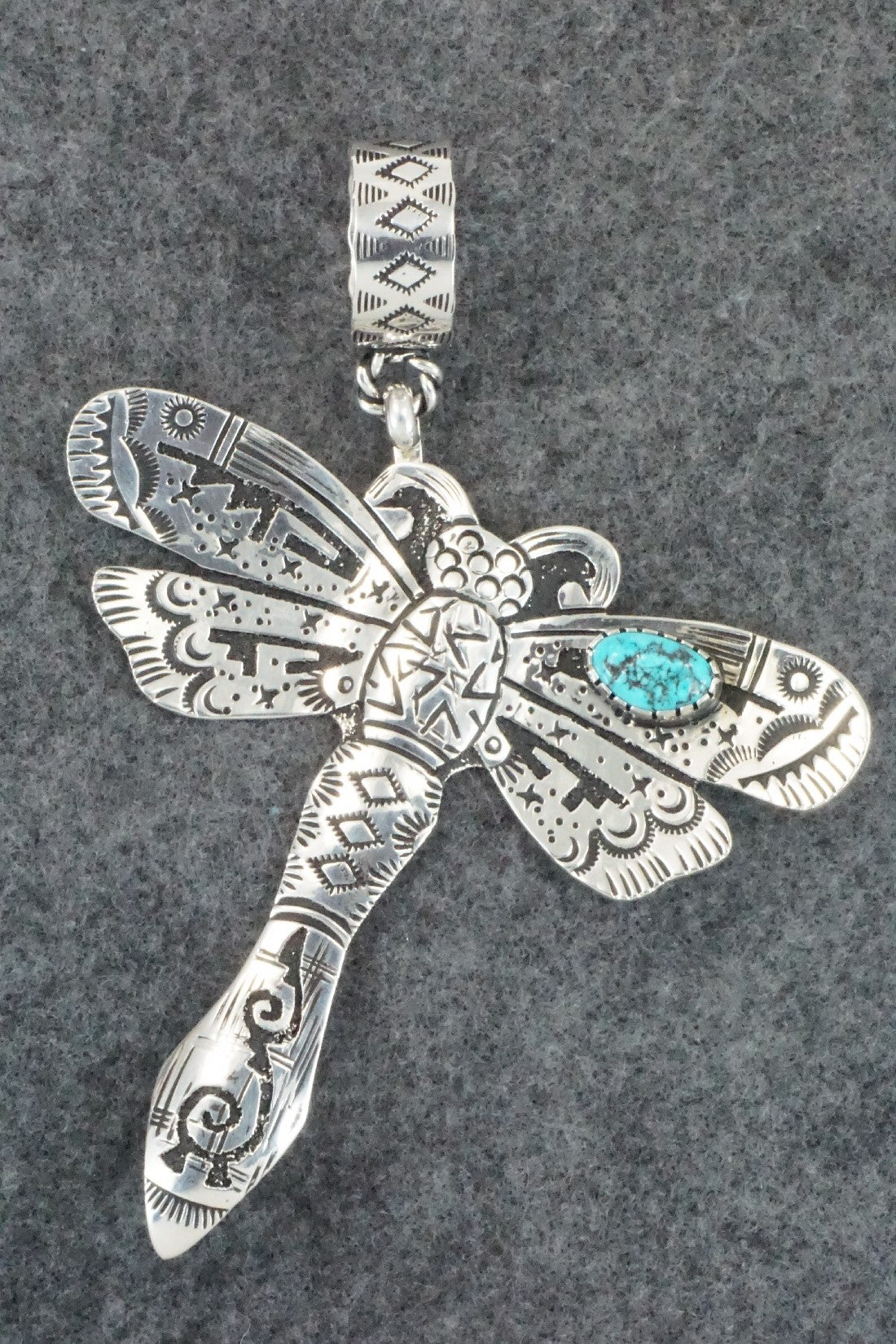 Turquoise & Sterling Silver Pendant - Richard Singer