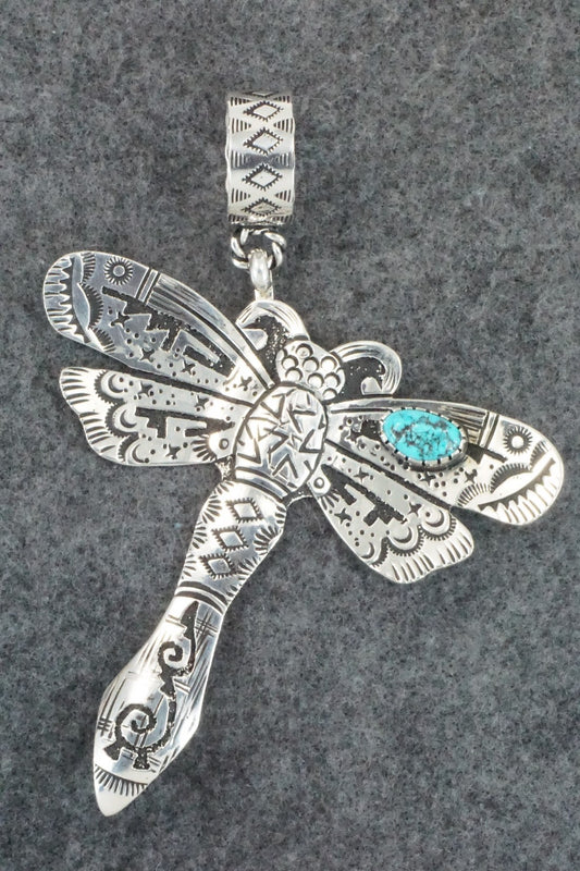 Turquoise & Sterling Silver Pendant - Richard Singer
