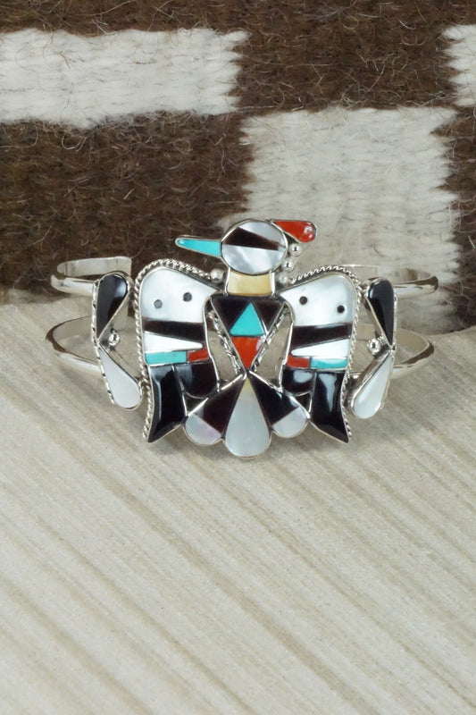 Multi Stone & Sterling Silver Inlay Bracelet - Bobby Shack