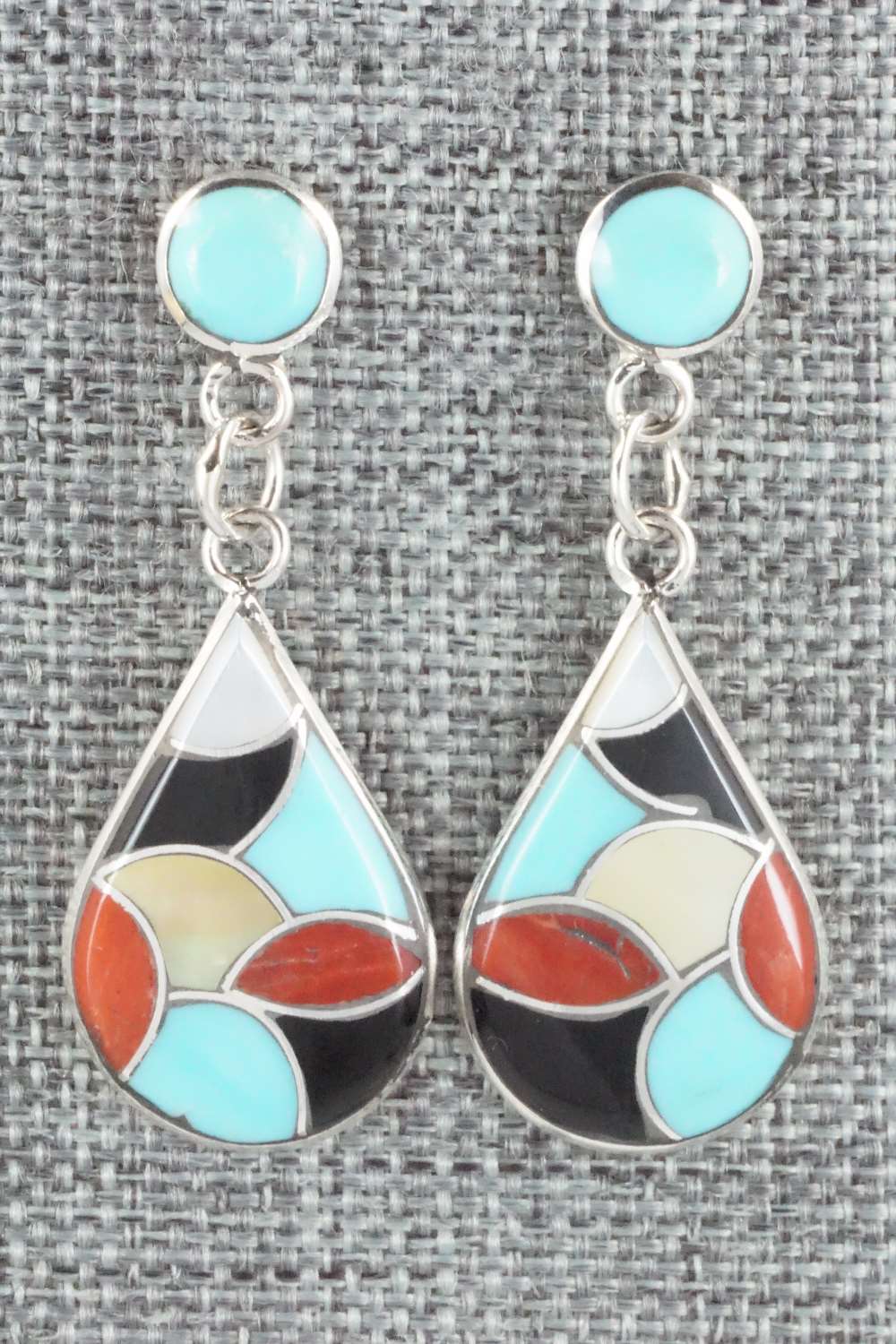 Multi Stone & Sterling Silver Earrings - Delorna Lahi