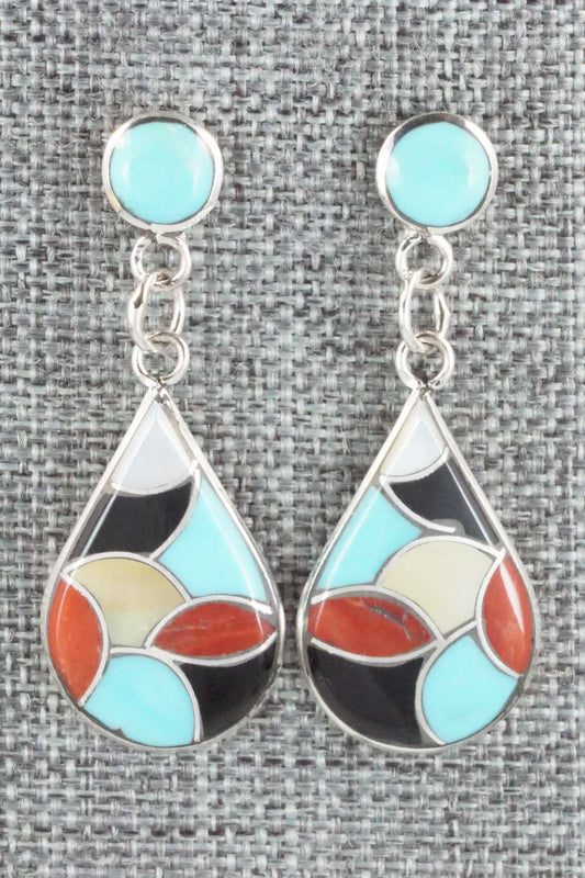 Multi Stone & Sterling Silver Earrings - Delorna Lahi