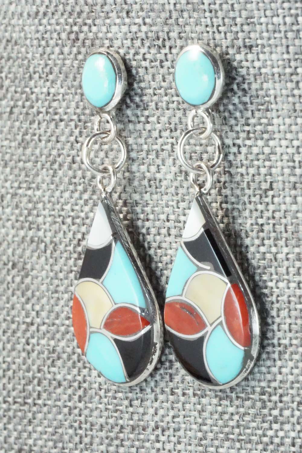 Multi Stone & Sterling Silver Earrings - Delorna Lahi