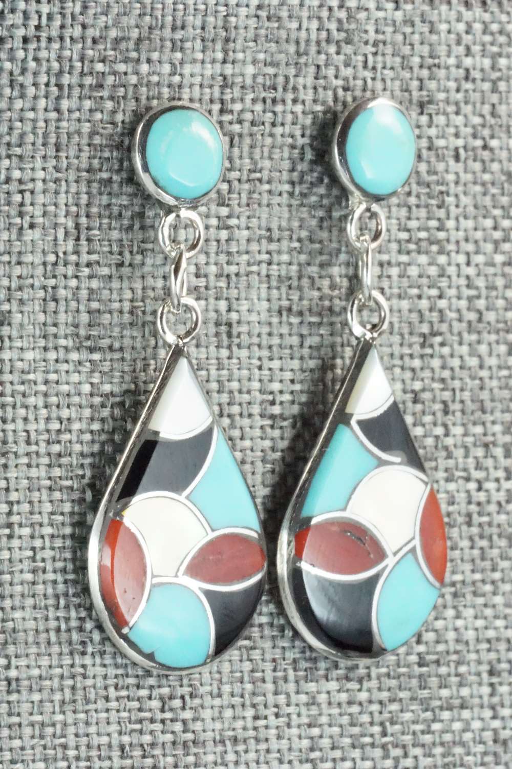 Multi Stone & Sterling Silver Earrings - Delorna Lahi