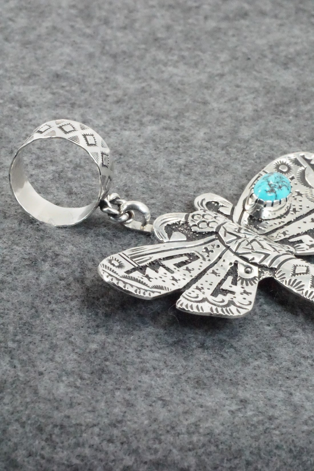 Turquoise & Sterling Silver Pendant - Richard Singer