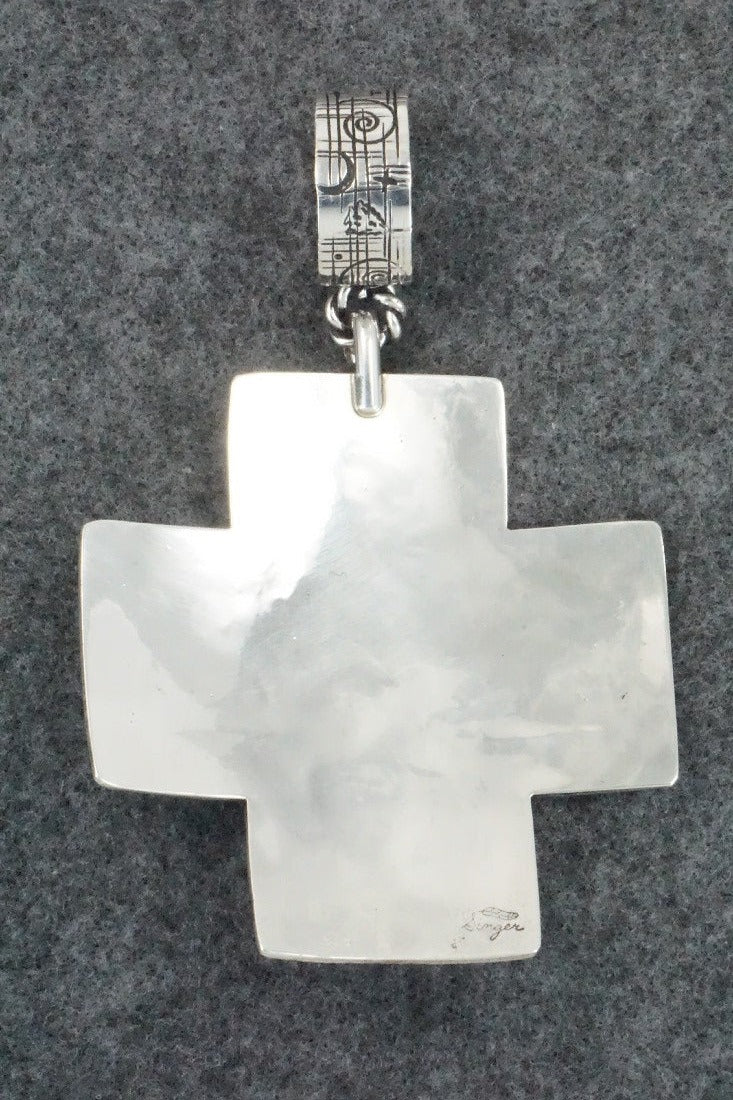 Turquoise & Sterling Silver Pendant - Richard Singer