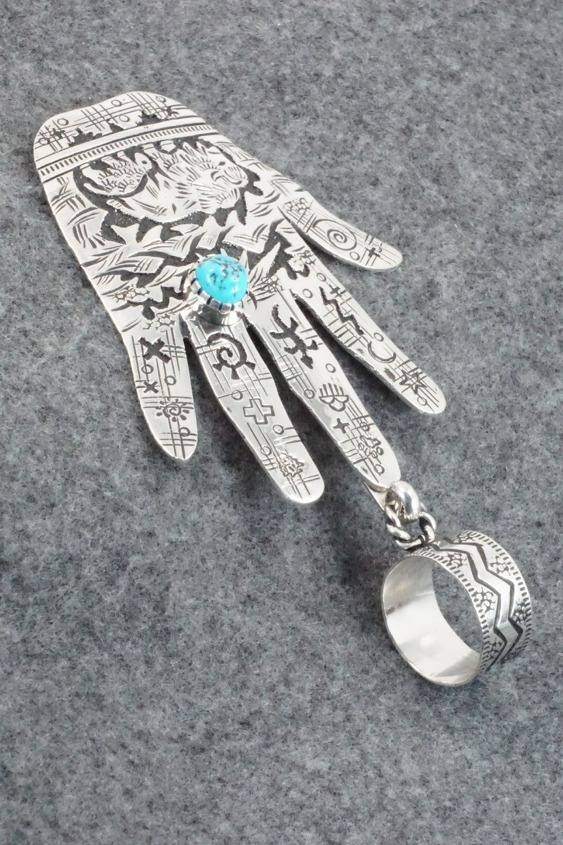 Turquoise & Sterling Silver Pendant - Richard Singer