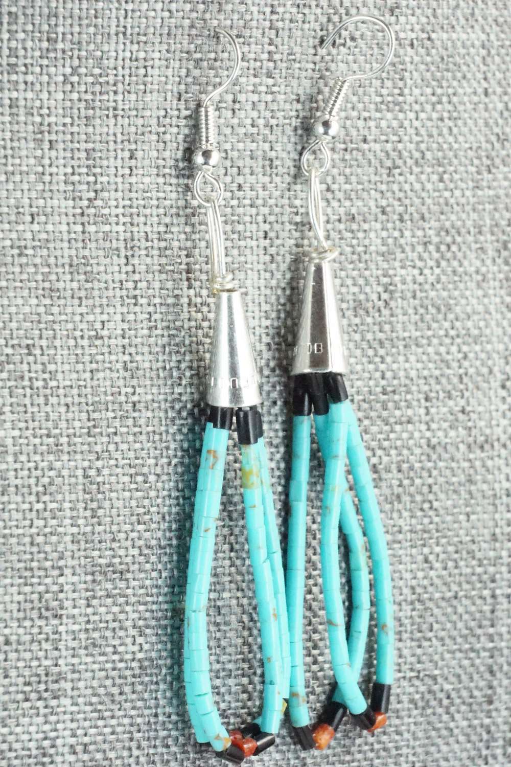 Turquoise & Sterling Silver Earrings - Esquipula Tenorio