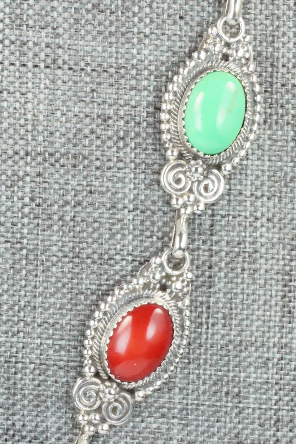 Multi Stone & Sterling Silver Necklace - Roie Jaque