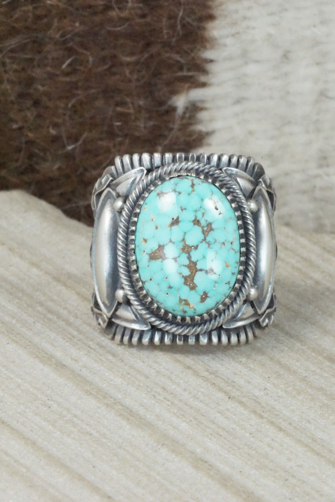 Turquoise & Sterling Silver Ring - Derrick Gordon - 12.5