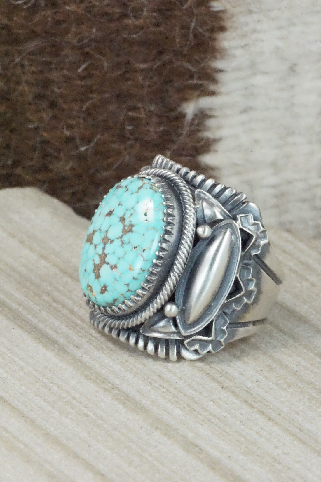 Turquoise & Sterling Silver Ring - Derrick Gordon - 12.5