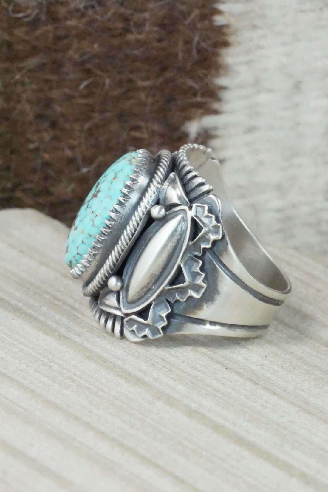 Turquoise & Sterling Silver Ring - Derrick Gordon - 12.5