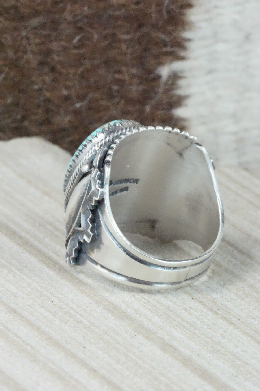 Turquoise & Sterling Silver Ring - Derrick Gordon - 12.5