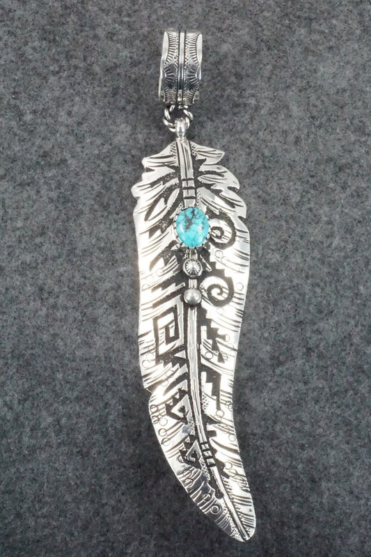 Turquoise & Sterling Silver Pendant - Richard Singer